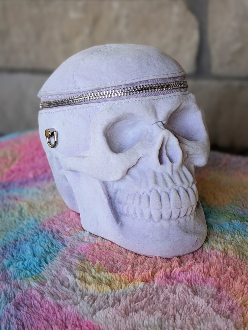 NWT Lavender Skull Crossbody Bag with Silver Hardware